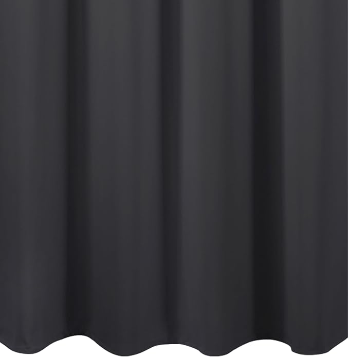 LEMOMO Blackout Curtains 66 x 95 inch/Dark Grey Curtains Set of 2 Panels/Thermal Insulated Room Darkening Bedroom Curtains