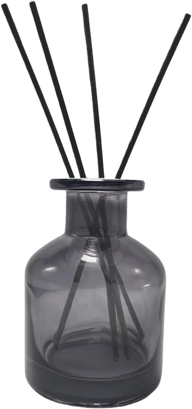 1Pcs 150ml/5oz Empty Glass Diffuser Bottle Aromatherapy Jar Container Fragrance Accessories Use with Essential Oils Replacement Diffusers Reed Sticks DIY Crafts Decor Gray