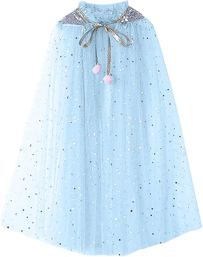 FKKFYY Rainbow Cape Cloak for Girl Princess