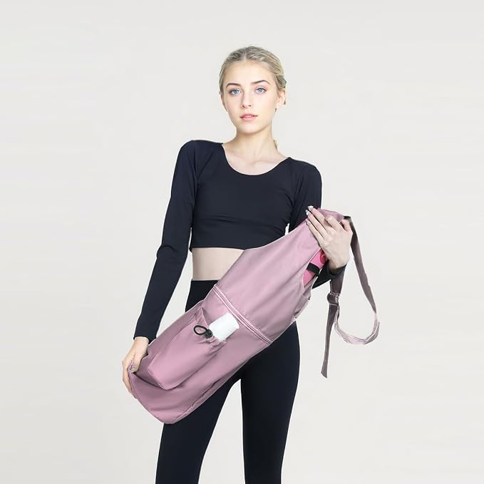 Yoga Mat Bag, with Protective Layer& Water Bottle Pocket and Big Wet Pocket & Yoga strap & Large Capacity,Stylish & Functional Fitness Mat And Essential items for Women & Men