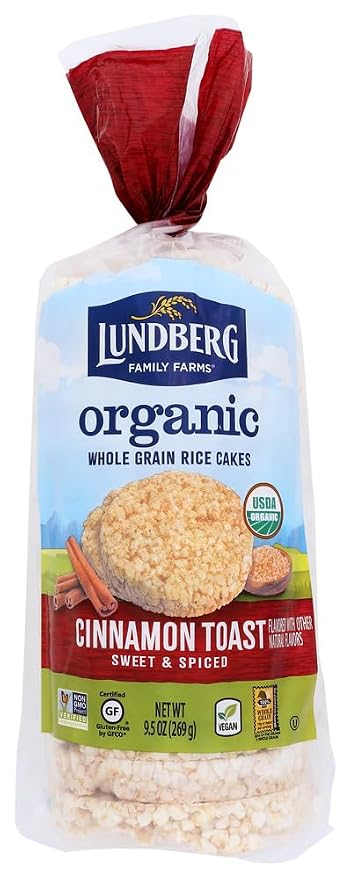 Lundberg Organic Rice Cakes Cinnamon Toast -- 9.5 oz - 2 pc