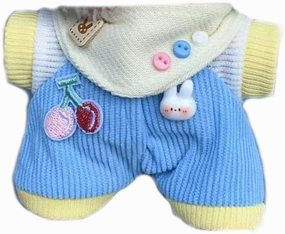 Clothes Set for 17cm Doll, 5 Pack Clothes & Outfit Pack for 17cm Dolls, Dolls Accessories for Collectors, No Doll Included (Set 1)