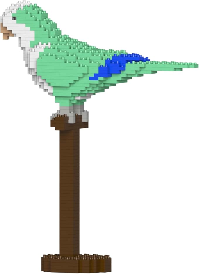 JEKCA Quaker Parrot 01S-M01 | Parrot Plastic Building Blocks | Age 14+