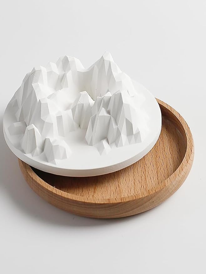 SINT Aroma Diffuser Diatomite Mountain Stone with Wooden Stand | Essential Oil Diffuser with Aromatherapy Fragrant Oil | Diffusers for Home, Oil Diffuser, Room Decor | White, Fig Fragrance 10 ML