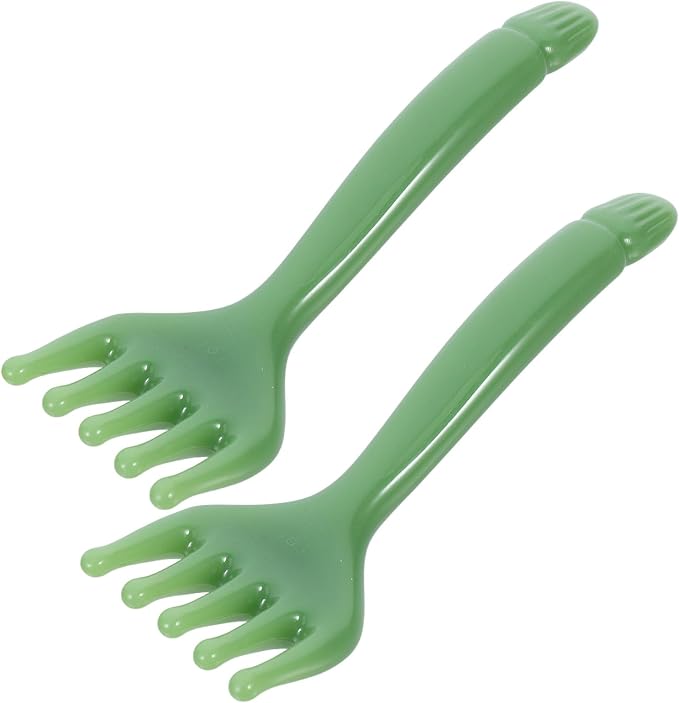 SHERCHPRY 2pcs Resin Scalp Massage Tool and Manual Head Scratcher Comb for Relaxation, Hair Stimulation, and Meridian Acupoint Soothing, Portable Handheld Massager for Home and Travel Use