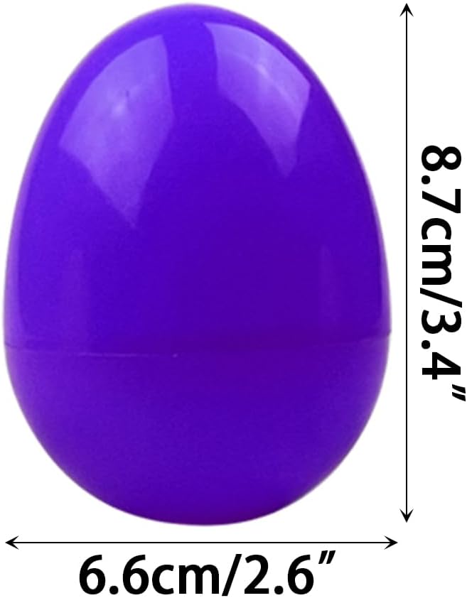 Jofan 6 Pack Prefilled Jumbo Plastic Easter Eggs with Light Up Bath Toys Inside for Kids Boys Girls Toddlers Easter Basket Stuffers Gifts Party Favors