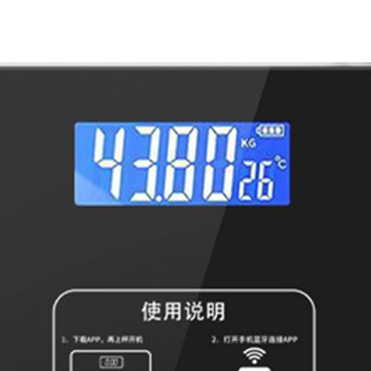 Smart Electric Body Fat Scale - LCD Display Rechargeable Weighing Machine with Tempered Glass, Home Bathroom Scale
