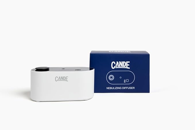 CE CRAFT Waterless Travel Diffuser Gift Set - Rechargeable Diffuser for Aromatherapy - Includes 3 Fragrance Oils - Fragrance Dispenser for Office and Home - Masculine, White Scents
