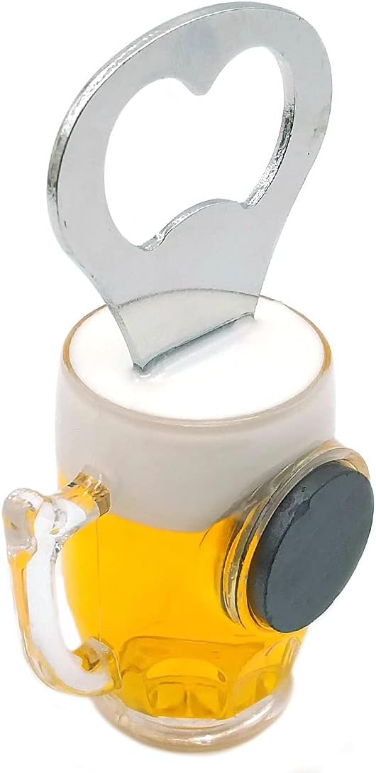 Creative Acrylic Beer Bottle Opener Beer Mug Shape Bottle Opener Kitchen Accessories Fridge Magnets (D)
