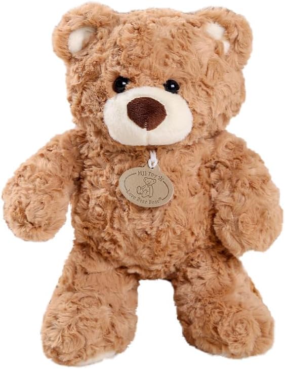 9.8 Inch Soft Teddy Bear Plush Toy, Cuddly Stuffed Animal for Kids & Toddlers, Brown Fluffy Plushie, Gift for Birthday, Valentine's Day, Christmas (Light Brown)