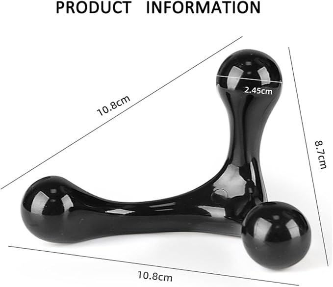 3 Point Hand Held Massage Tool, 2 Pcs Manual Trigger Point Massage Tools Deep Muscle Tissue Manual Massager, Handheld Palm Pressure Point Body Massager for Neck Shoulder Back Leg Muscle Pain Relief