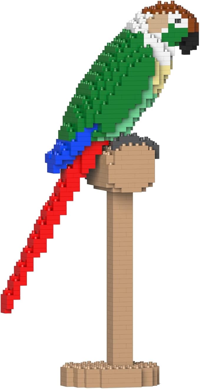 JEKCA Green Cheek Conure 01S-M01 | Parrot Plastic Building Blocks | Age 14+