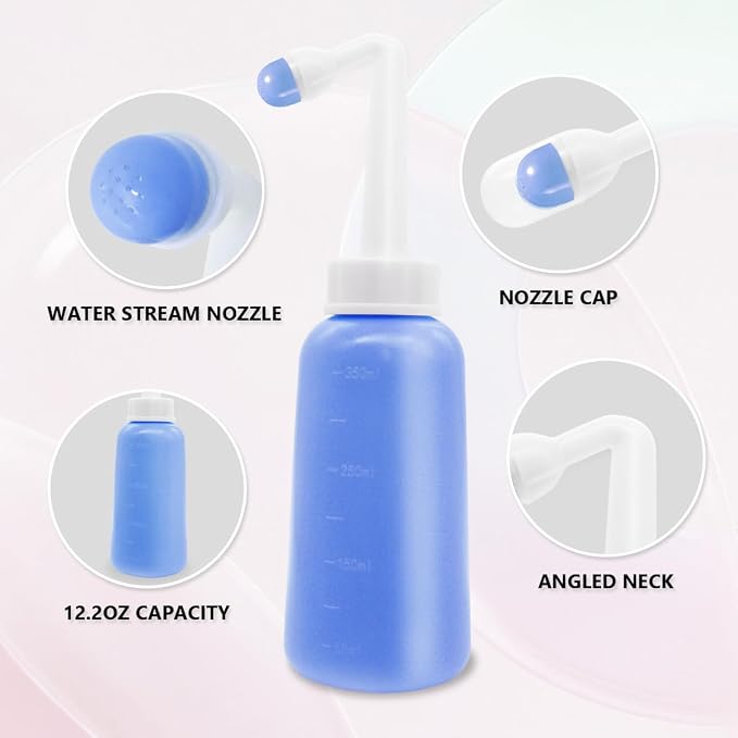 Peri Bottle for Postpartum Care,12 OZ Perineal Bottle Postpartum Essentials Upside Down Peri Bottle for Perineal Recovery and Cleansing After Birth (Purple)