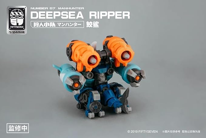 MORISE Hobby FIFTYSEVEN No.57 1/24 Action Figures - Manhunter Deepsea Ripper - Model Kit,Highly Posable Collectible Model Ages 15+