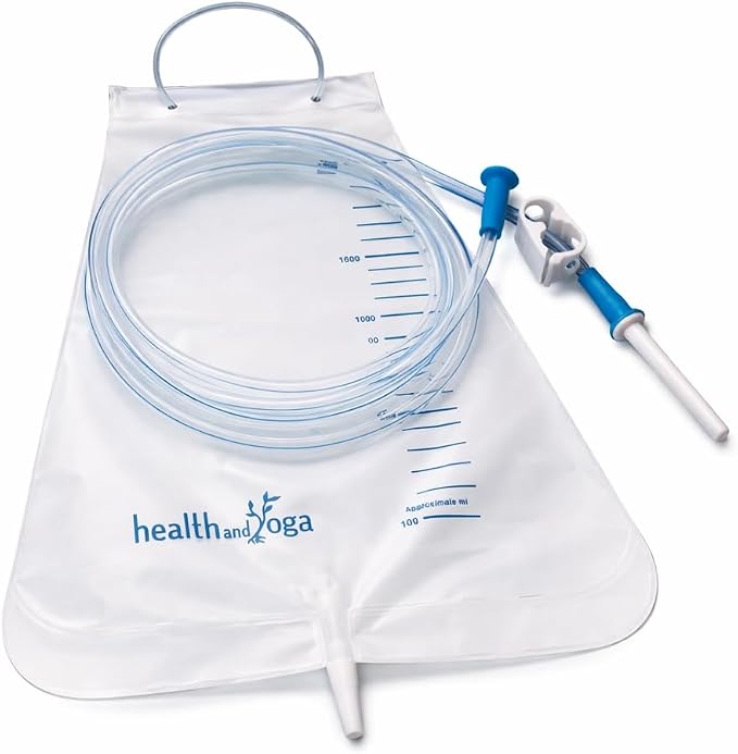 MovNFlo Super Economical Enema Bag Kit (2 Quart) - BPA and Latex Free - Foldable and Compact - Travel Compatible for Fleet Enema Anal Douche (1 Count (Pack of 1))