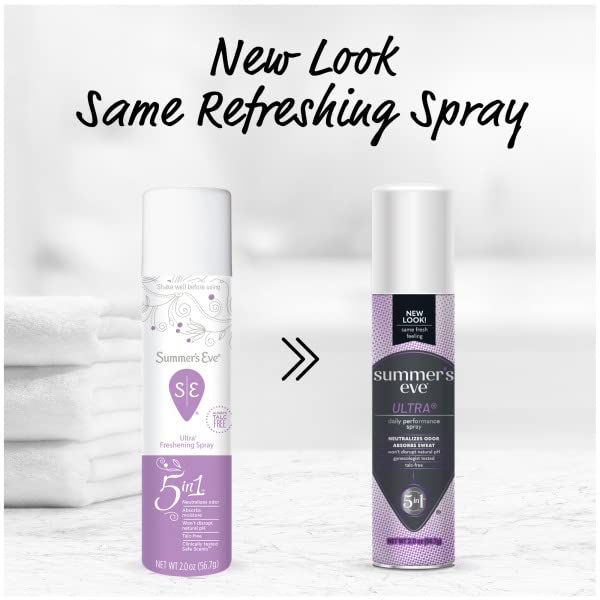 Summer’s Eve Ultra Daily Active Feminine Freshening Spray, Intimate Deodorant, Neutralizes Odor, pH Balanced, Long Lasting Fresh Scent, 2 Ounce (Pack of 7)