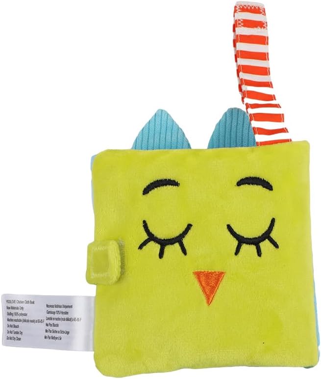 bebe mondo Farm Infants Toy – Chicken Soft Crinkle Books for Tummy Time, Infant Sensory Toy 0-6-12 Months, Touch and Feel Developmental Cloth Book, Shower Gift, Easter Baby Gifts for Boys Girls