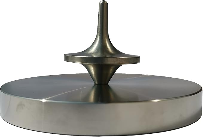 Metal Spinning top Stainless Steel Machining Surface Classic Shape Lead-Free (Spin Time 2-3 Minutes) (only Spinning top)