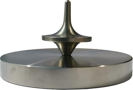Metal Spinning top Stainless Steel Machining Surface Classic Shape Lead-Free (Spin Time 2-3 Minutes) (only Spinning top)