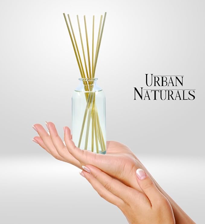 Urban Naturals Sweet Pea & Sandalwood Reed Diffuser Set | Made with Essential Oils & Real Botanicals | White Florals, Jasmine, Sweet Pea, Juicy Berries & Sandalwood | Made in the USA