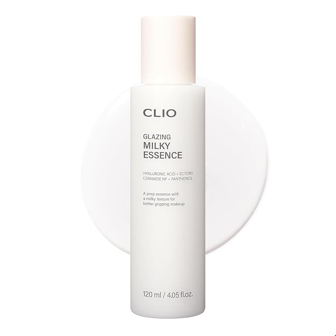 CLIO Glazing Milky Essence, Rice PDRN Toner for Boosting Radiant Glass Skin, Lightweight Hydrating Skin Prep for Makeup, Ceramide Skin Barrier Care for Sensitive Skin, Korean Skincare (4.05 Fl Oz)