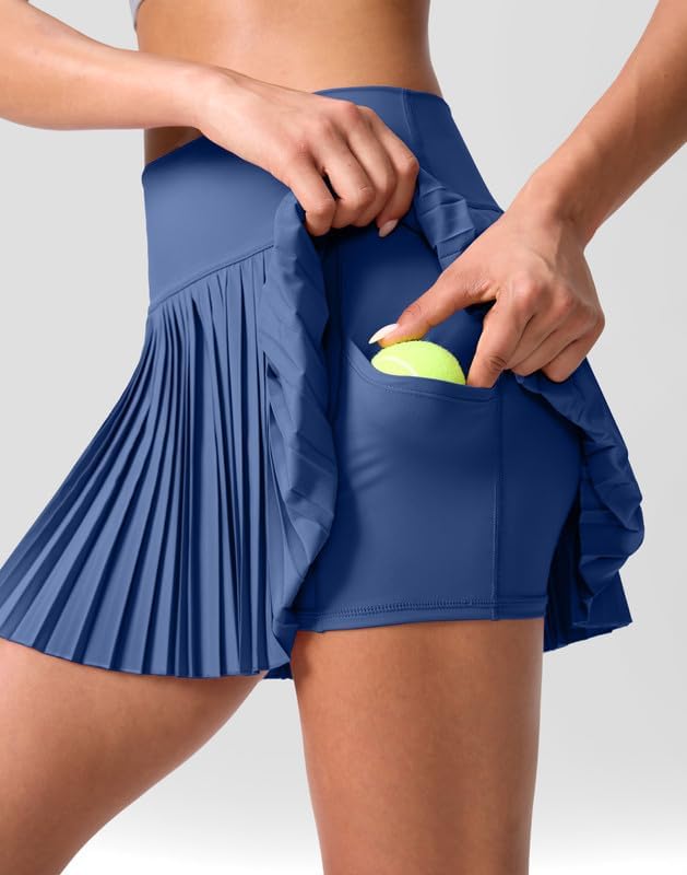 Pleated Tennis Skirt for Women with Pockets Shorts Women's High Waisted Lightweight Athletic Golf Skorts Skirts