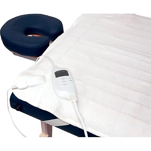 ForPro Professional Collection Fleece Massage Table Warmer, Extra Large 31" x 72" Heating Pad with 9 Heat Settings, Rapid Warming, LED Controller, 6' Detachable Power Cord