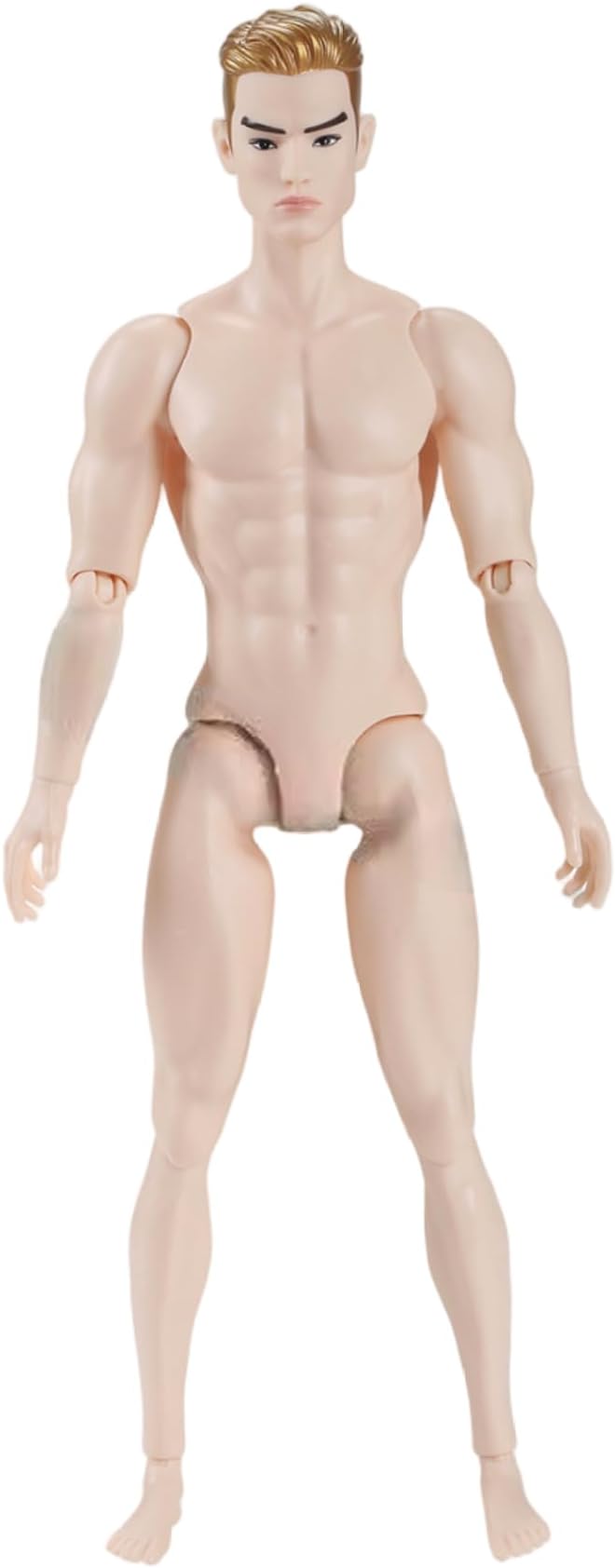 Wicked Dolls MattelS, 1/6 Scale Action Figure Multi Jointed Posable Male Muscular Action Figure Body with Head for Display Doll Collection, White