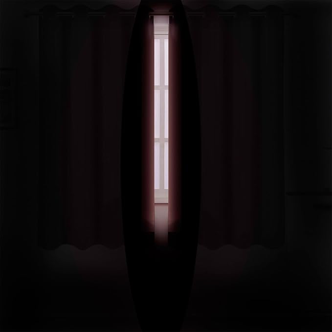 LEMOMO Blackout Curtains 52 x 45 inch Coral Curtains Set of 2 Panels/Thermal Insulated Room Darkening Bedroom Curtains
