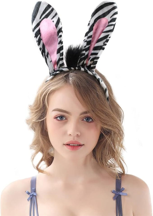 Plush Animal Ears and Horns Headband-Halloween Christmas Festival Theme Party Animal Cosplay Costume Headbands