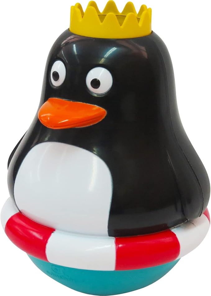 Edushape Roly Poly Penguin - Toddler Bath Toys - Early Child Development Learning Boys & Girls Water Bath Toy - Baby Bath Toys for Toddlers 1-3 Teaches Cause and Effect, Physics, and STEM