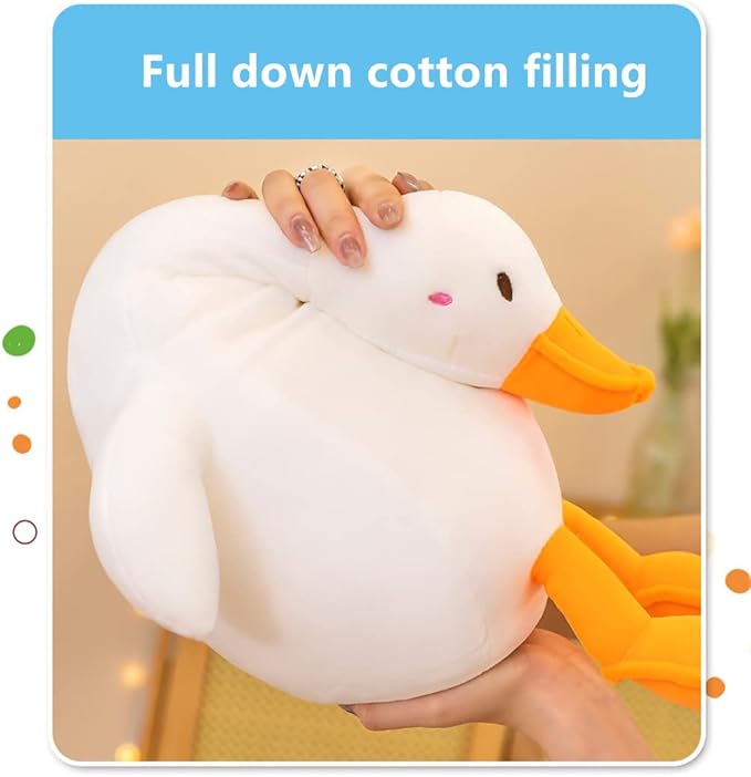 kewo Duck Plush Pillow Stuffed Animal Toy, Cute Giant Goose Plush Duck Stuffed Animal,Super Soft Hugging Pillow for Kids Bedding (White,43.3 in)…
