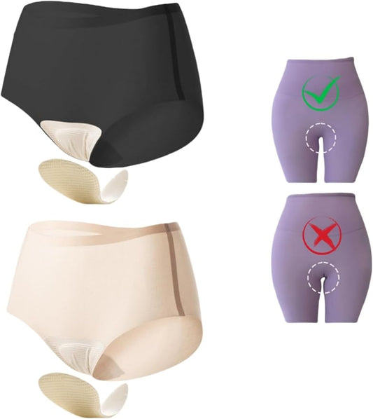 Seamless Anti Embarrassment Workout Underwear | No-Show Invisible Thongs, Smooth Contour Proof Intimates, Cameltoe Concealer Clothing Layer