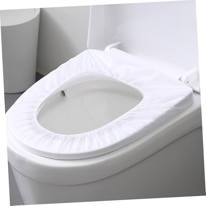 Baluue 10pcs Toilet Seat Covers Disposable Covers for Travel Camping Boys and Girls Potty Training Non-Woven