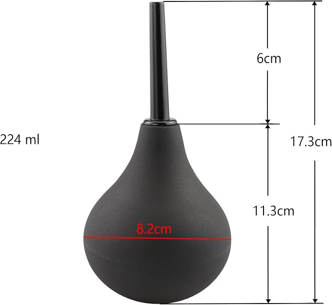 Medical Materials Anal Douche Enema Bulb Vaginal Douche Enemas Cleaner for Women’s or Man’s Health for Water Or Coffee Colon Cleansing, Detox and Constipation (Black)