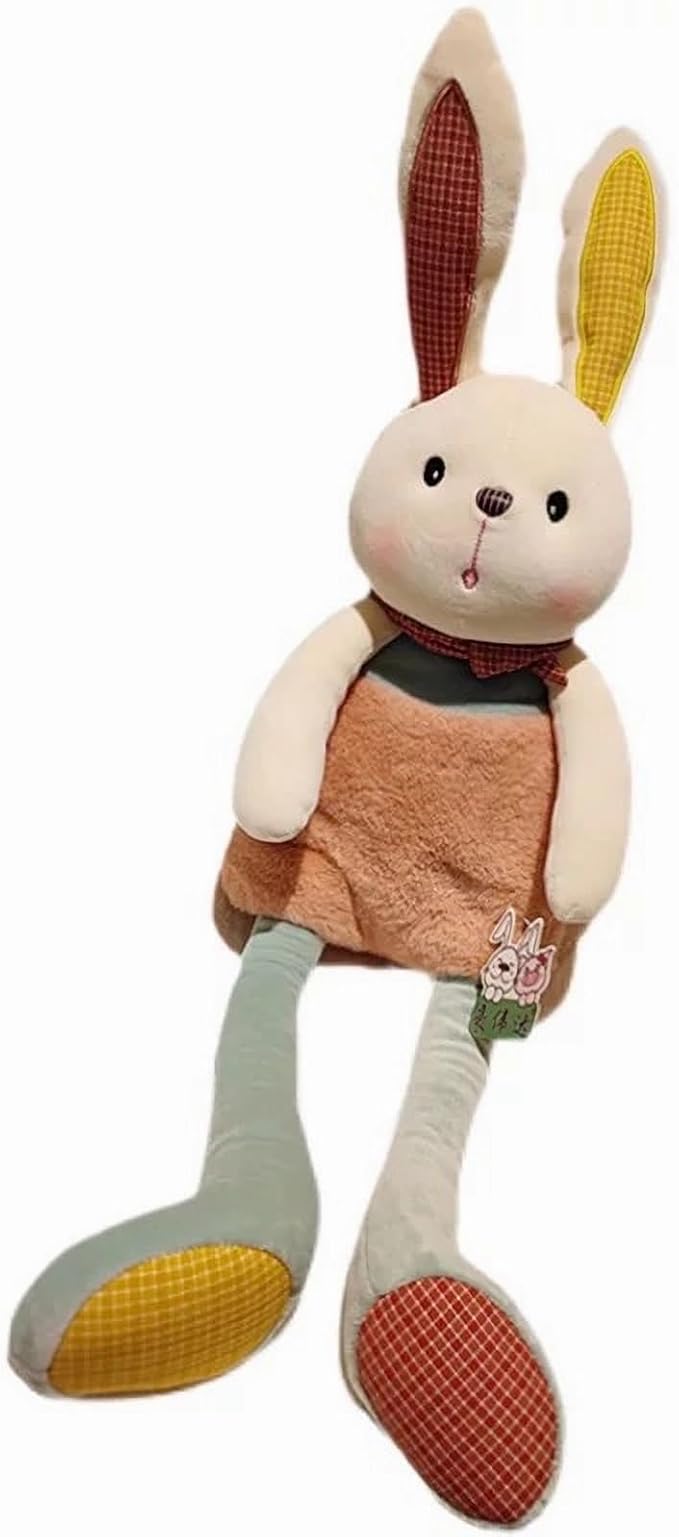 Plush Bunny -17'' Plush Stuffed Rabbit Pull-Out Ears and Legs, Cute Bunny Rabbit Soft Plushie Toy