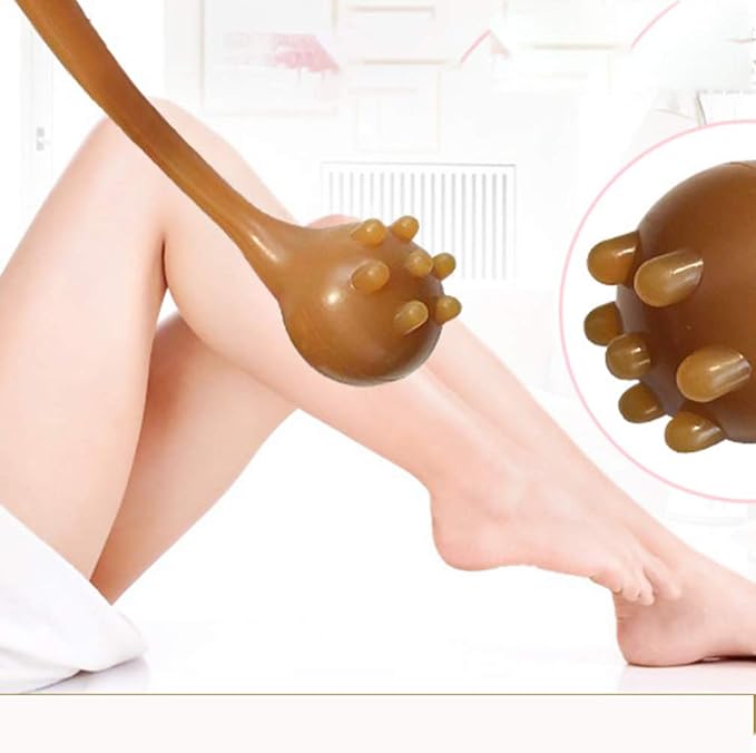 Healifty Fitness Massage Hammer Manual Back Massager for Neck Shoulder and Back Portable Body Massage Tool with Non-Slip Handle 10.62 in Rod for Self and Stress Relief