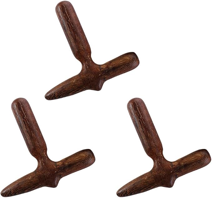 Leadigol Foot Massage Tool,Beauty Tools Trigger Point Foot Massage Sandalwood Acupuncture Acupoint Stick Cross Hammer Thin Face Chin Wooden Deep Tissue Massager,Manual Foot Massager(Wings Wood)