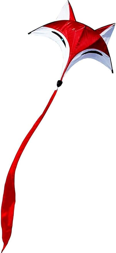 HENGDA KITE for Kids Red Fox Kite Outdoor Fun Sports Single Line Kite with Flying Tools