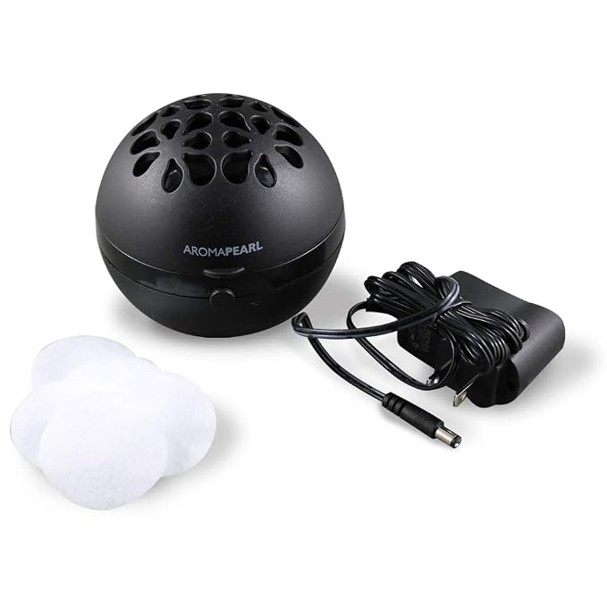 AromaPearl Electric and Battery Operated Personal Aromatherapy Diffuser Great for The Home, Office and for Travel (Black)