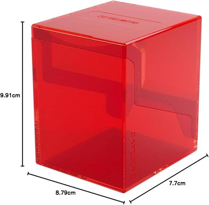 Gamegenic Bastion 100+ XL Deck Box - Compact, Secure, and Perfectly Organized for Your Trading Cards! Safely Protects 100+ Double-Sleeved Cards, Red Color, Made
