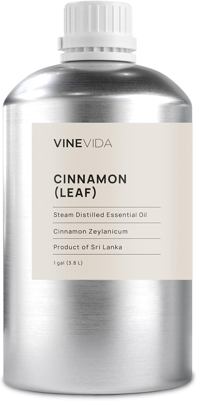 VINEVIDA Cinnamon Leaf Essential Oil - Gallon Cinnamon Oil Undiluted - Bulk Gallon Essential Oil for Soap Making