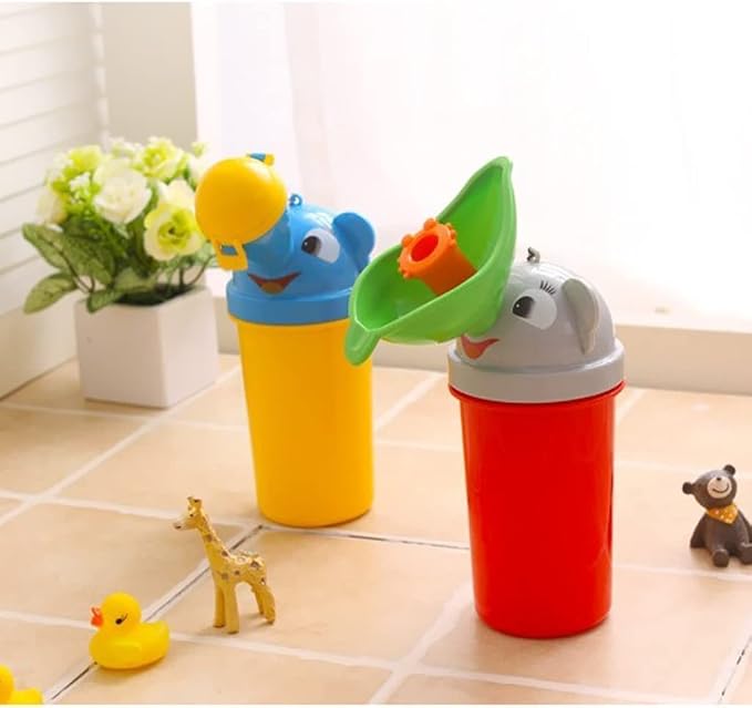 Portable Kids Baby Urinal Potty Bottle Emergency Toilet for Camping Car Travel - Yellow, 7 inch