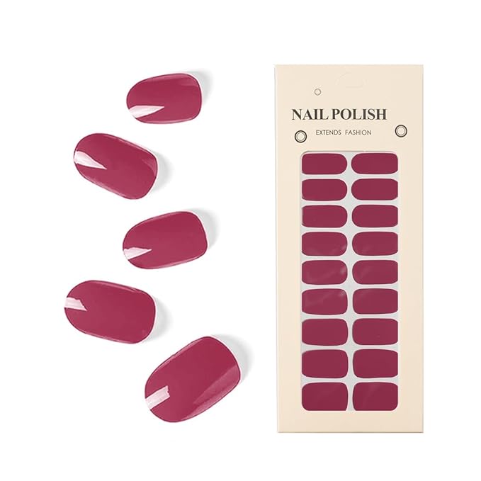 Nail Stickers 22 Pieces Full Wraps Nail Polish Strips, Self-Adhesive Gel Nail Art Decals for Women Girls
