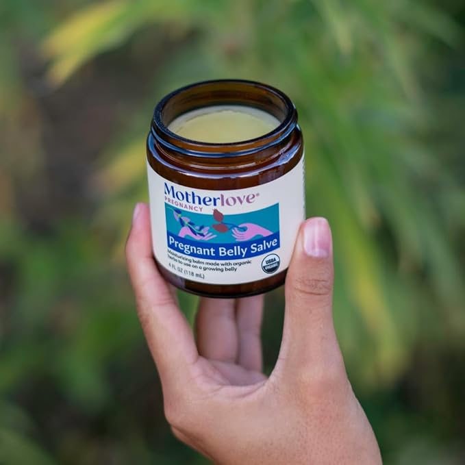 Motherlove Pregnant Belly Salve (4 oz) Moisturizing Organic Balm to Use on Growing Belly