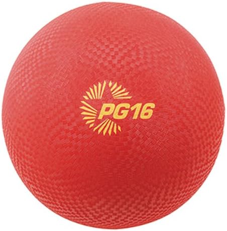 Champion Sports Playground Ball – High-Bounce 2-Ply Construction, Durable Red Ball for Throwing, Catching & Kicking - Multiple Sizes (5", 6", 7", 10", 13", 16")