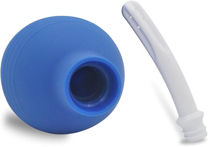 Anal Douche Enema Bulb Vaginal Douche Enema Cleaner for Women’s or Man’s Health -for Water or Coffee Colon Cleansing, Detox and Constipation (Blue, 10.4 Ounce)…