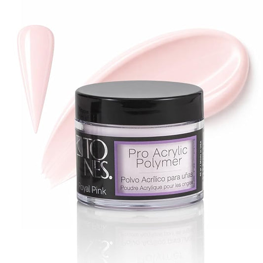 TONES Creamy Pink Acrylic Nail Powder – Royal Pink (Soft Creamy Pastel Pink) | Professional-Grade Non-Yellowing Polymer | Extensions & 3D Art | Salon & Home Use | USA Made (1.5 oz)