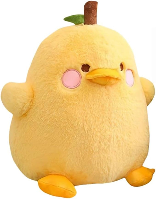 Cute Fruit Pear Duck Stuffed Animal Plush Toy Pillow - Girls and Boys Birthday Gift - 11.8" (Yellow 11.8)
