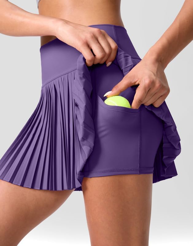 Pleated Tennis Skirt for Women with Pockets Shorts Women's High Waisted Lightweight Athletic Golf Skorts Skirts